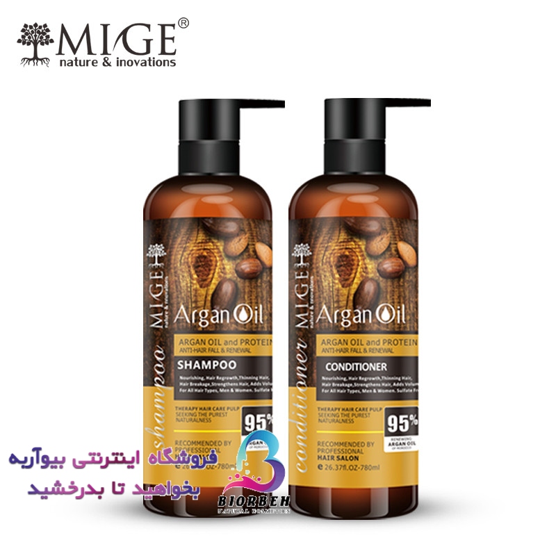 شامپو بدون سولفات میگ حاوی روغن بادام و آرگان حجم 780 میل شامپو بدون سولفات میگ حاوی روغن بادام و آرگان حجم 780 میل