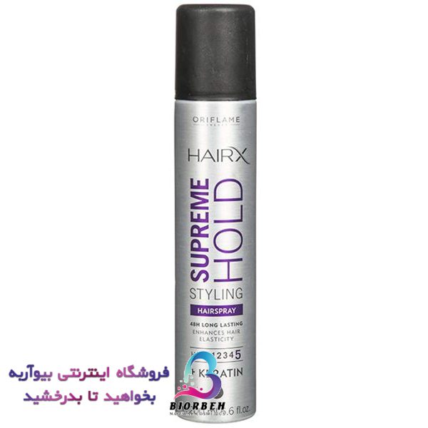 Super Hair X Oriflame hair spray, reference code 30551